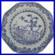 Antique Chinese export porcelain Qianlong blue & white hexagonal soup plate 1780