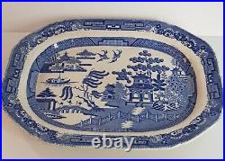 Antique Copeland & Garrett, Late Spode Blue & White WILLOW Pattern Meat Plate