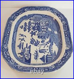 Antique Copeland & Garrett, Late Spode Blue & White WILLOW Pattern Meat Plate