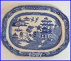 Antique Copeland & Garrett, Late Spode Blue & White WILLOW Pattern Meat Plate