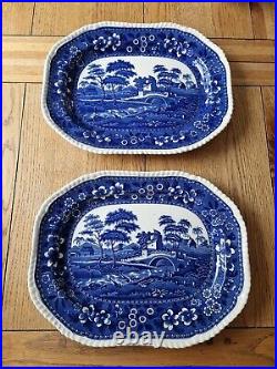 Antique Copeland Spode X2 Spodes Tower Pattern Meat Platter 15