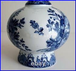 Antique DELFT PAIR OF VASES WINDMILL SAILBOAT DECOR