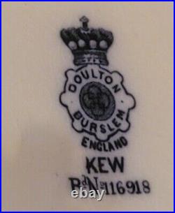 Antique DOULTON BURSLEM England Blue KEW-RdNo 116918 wash/ Pitcher/JUG