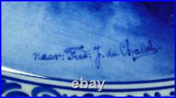 Antique De Porceleyne Fles Blue & White Delft Charger Thooft & Labouchere 1895