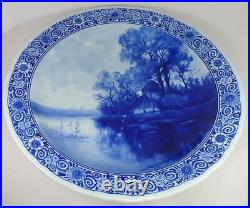 Antique De Porceleyne Fles Blue & White Delft Charger Thooft & Labouchere 1895