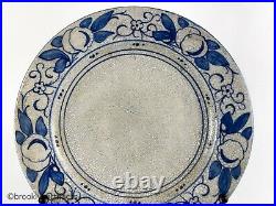 Antique Dedham Pottery Blue & White Horse Chestnut Dinner Plate (Pre-1929, 8.5)