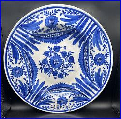 Antique Delft 15 Dutch handpainted blue & white Large Serving Plate Mark GM 1E