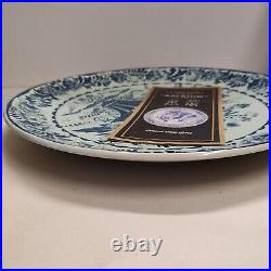 Antique Delfts Blauw Chemkefa Holland Large Charger Collectors Plate