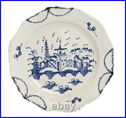 Antique English Blue & White Pottery Pearlware Plate Poss. Leeds or Greatbatch
