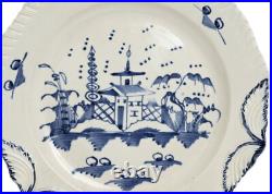Antique English Blue & White Pottery Pearlware Plate Poss. Leeds or Greatbatch