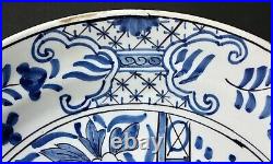 Antique Faience blue & white Plate Mark AK Adrianus Kocx, Delft 18th/19th c