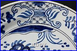 Antique Faience blue & white Plate Mark AK Adrianus Kocx, Delft 18th/19th c