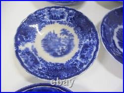 Antique Flow Blue Plate / Bowl Lot. TJ & J Oregon, B&L, Amoy Etc
