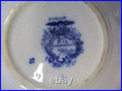 Antique Flow Blue Plate / Bowl Lot. TJ & J Oregon, B&L, Amoy Etc