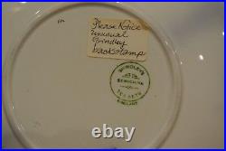 Antique Flow Blue Semi-China Grindley's Lynton Plate With Unusual Back Stamp
