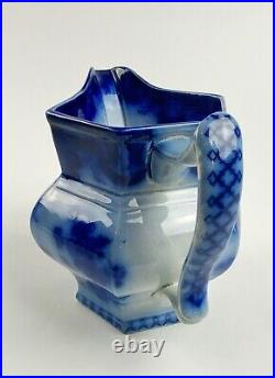 Antique Flow Blue T. J. & J. Mayer Oregon milk pitcher Chinese Porcelain Jug