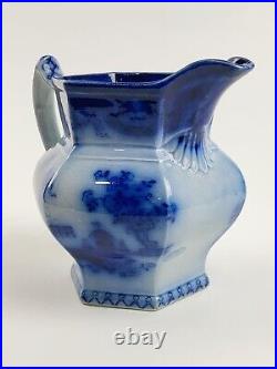 Antique Flow Blue T. J. & J. Mayer Oregon milk pitcher Chinese Porcelain Jug