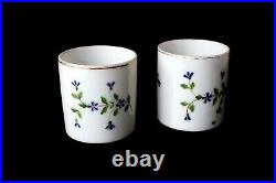 Antique French Old Paris Porcelain Locre factory coffee cups and saucers c 1780