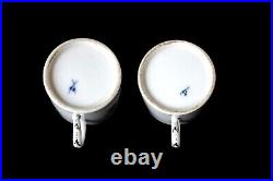 Antique French Old Paris Porcelain Locre factory coffee cups and saucers c 1780