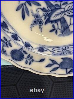 Antique G & W Late Mayers(Gildea & Walker) Blue 10-1/2 Dinner Plate 1875