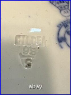 Antique G & W Late Mayers(Gildea & Walker) Blue 10-1/2 Dinner Plate 1875