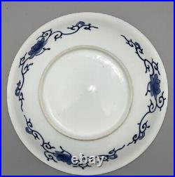 Antique Hirado Japanese Blue and White Koi Fish Plate Hand Painted 21cm wide
