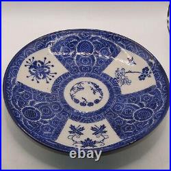 Antique Imari Plate Blue & White Japanese Japan Plate Circa 1850's