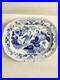 Antique Ironstone Meat Plate Or Serving Platter Blue & White 42cm Georgian Rare