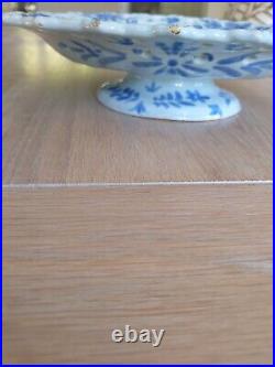 Antique Italian Cantagalli Tin Glaze Majolica Putti 19c Comport Tazza Plate