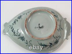 Antique Italian Cantagalli Tin Glazed Blue & White Plate Decorated Putti. 19 th