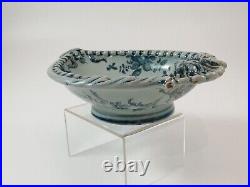 Antique Italian Cantagalli Tin Glazed Blue & White Plate Decorated Putti. 19 th