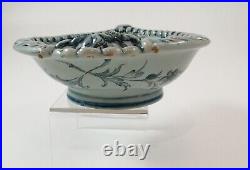 Antique Italian Cantagalli Tin Glazed Blue & White Plate Decorated Putti. 19 th