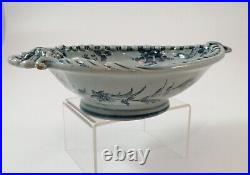 Antique Italian Cantagalli Tin Glazed Blue & White Plate Decorated Putti. 19 th