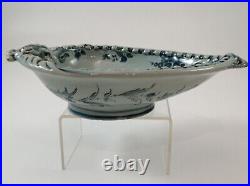 Antique Italian Cantagalli Tin Glazed Blue & White Plate Decorated Putti. 19 th