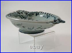 Antique Italian Cantagalli Tin Glazed Blue & White Plate Decorated Putti. 19 th