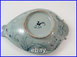 Antique Italian Cantagalli Tin Glazed Blue & White Plate Decorated Putti. 19 th