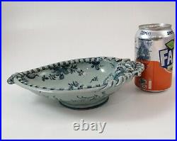 Antique Italian Cantagalli Tin Glazed Blue & White Plate Decorated Putti. 19 th