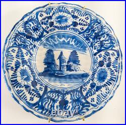 Antique Italian Maiolica Majolica Faience Savona Blue and White Plate