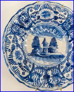 Antique Italian Maiolica Majolica Faience Savona Blue and White Plate