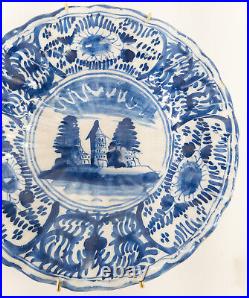 Antique Italian Maiolica Majolica Faience Savona Blue and White Plate