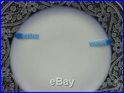 Antique Italian Pagliarin & Franco Cobalt Blue/White Burano Lace Plate, Set of 3