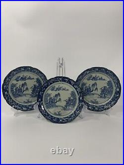 Antique Japanese 18th -19th Century Blue & White Arita Ware Plates Edo Period