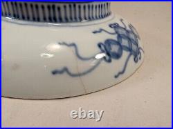 Antique Japanese Blue & White NABESHIMA Porcelain Plate Grape Vine 6 1/4 A