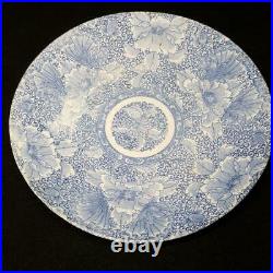 Antique Japanese Ko-Imari Large Platter (Blue White Japanese Peony & Butterfly)