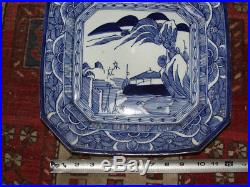 Antique Japanese Large Plate Blue & White Classic Imari Estate Sale