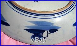 Antique Japanese Porcelain Blue & White Charger Plate