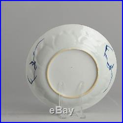 Antique Kangxi 18th C Long Liza Blue White Chinese Porcelain Plate China Qing