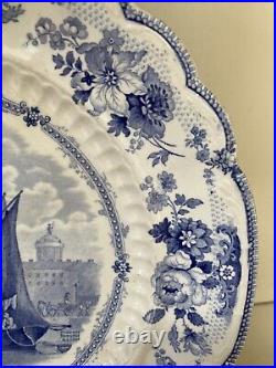 Antique Liverpool From The Seacombe Slip Herculaneum Pottery Plate U. K. C1830