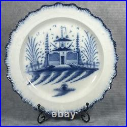 Antique Liverpool / Leeds Pearlware'Pagoda & Fence' Pattern Plate c1780 Exc+