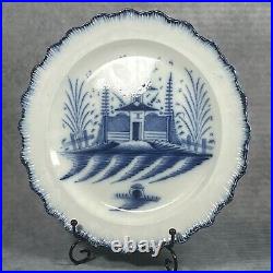 Antique Liverpool / Leeds Pearlware'Pagoda & Fence' Pattern Plate c1780 Exc+